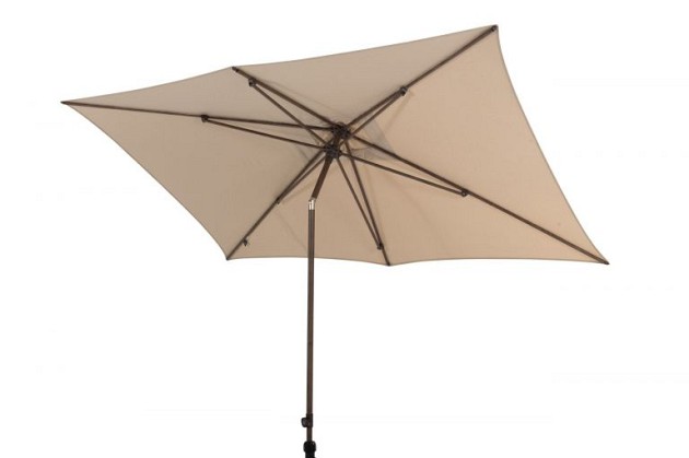 4 Seasons Outdoor Azzurro parasol 200 x 300 cm. beach met wenge frame