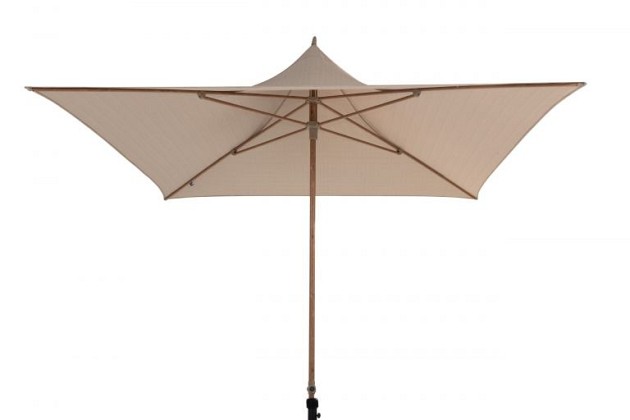 4 Seasons Outdoor Vivenda parasol 270 x 270 cm. zand met woodlook frame