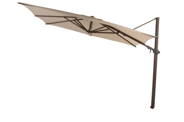4 Seasons Outdoor Siesta zweefparasol Premium 300 x 300 cm. beach met wenge frame