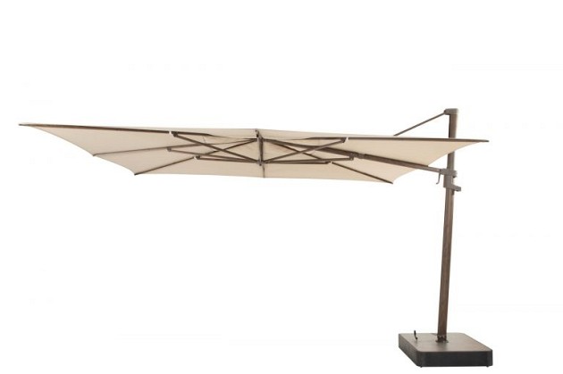 4 Seasons Outdoor Finca zweefparasol 400 x 300 cm. beach met wenge frame