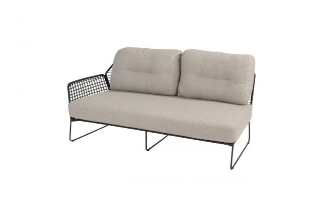 Taste by 4 Seasons Outdoor Rhodos 2-zits loungebank antraciet armleuning rechts
