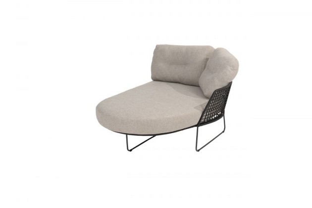 Taste by 4 Seasons Outdoor Rhodos chaise lounge antraciet armleuning links