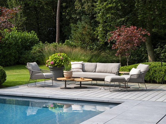 Taste by 4 Seasons Outdoor Albareto voetenbank antraciet incl. kussen