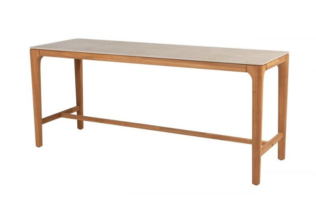 Taste by 4 Seasons Outdoor Liam high dining tafel teak met keramisch blad 220 X 75 X 95 cm