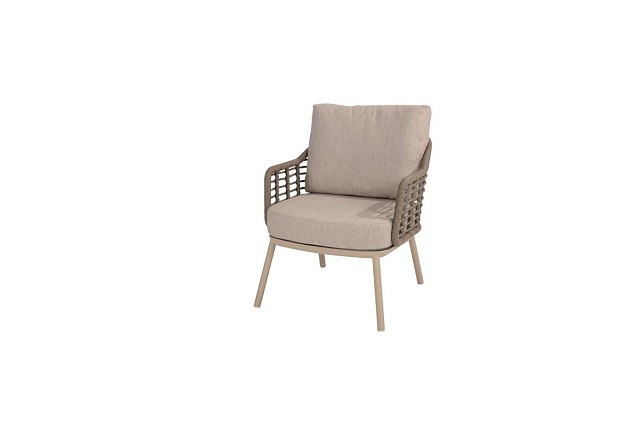 Taste by 4 Seasons Outdoor Puglia low dining tuinstoel incl. 2 kussens OP=OP