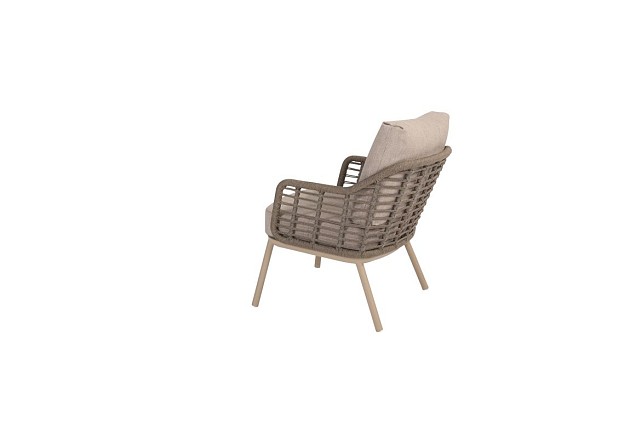 Taste by 4 Seasons Outdoor Puglia low dining tuinstoel incl. 2 kussens OP=OP