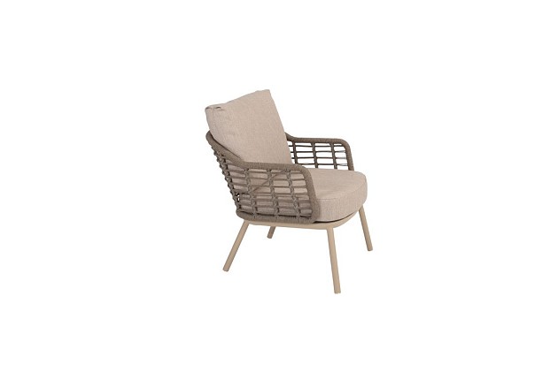 Taste by 4 Seasons Outdoor Puglia low dining tuinstoel incl. 2 kussens OP=OP