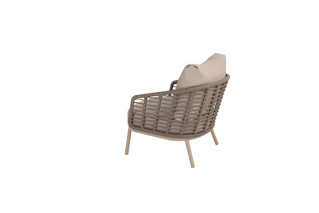 Taste by 4 Seasons Outdoor Puglia loungeset 3-zits loungebank met twee loungestoelen Latte OP=OP