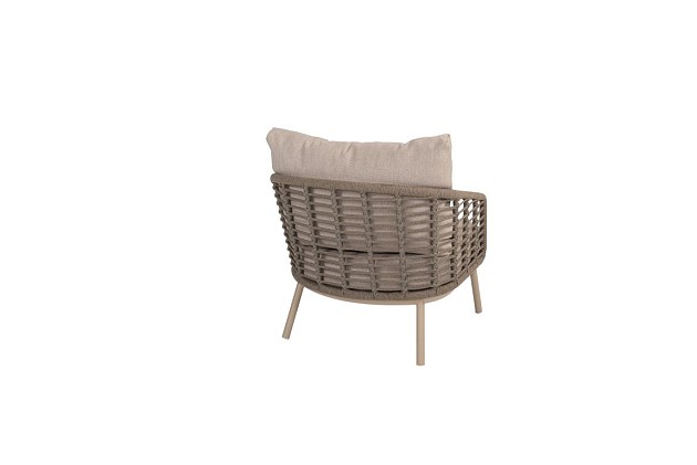 Taste by 4 Seasons Outdoor Puglia loungeset 3-zits loungebank met twee loungestoelen Latte OP=OP