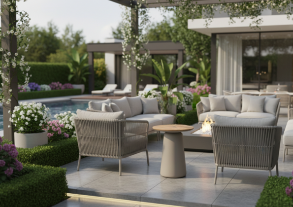 Taste by 4 Seasons Outdoor Demi bijzettafel teak cloud 45 cm (H55)