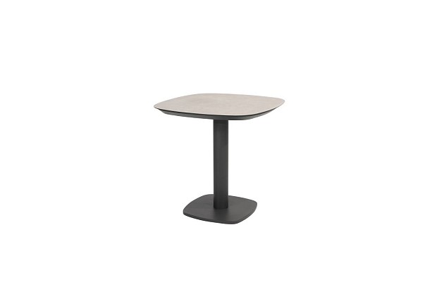 Taste by 4 Seasons Outdoor Manolo tuintafel antraciet met geprint keramiek tafelblad  75 x 75 cm.