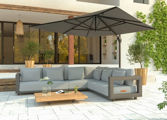 4 Seasons Outdoor Metropolitan hoekbank antraciet