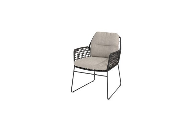 Taste by 4 Seasons Outdoor Rhodos dining set met Locarno eettafel antraciet 130cm - Niet meer leverb