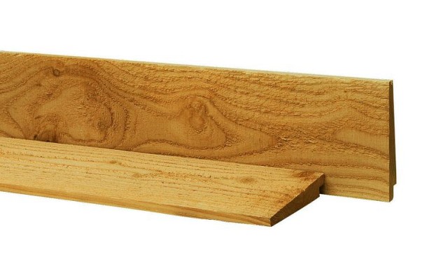 Douglas Zweeds rabat 1 zijde geschaafd, 1 zijde fijnbezaagd 1,1-2,7 x 19,5 x 400 cm, groen geïmpregn