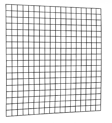 Gaaspaneel met maas 10 x 10 cm, stekloos, 180 x 180 cm, zwart.*
