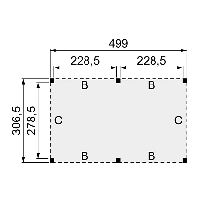 Douglasvision buitenverblijf Modern 499 x 306,5 cm, onbehandeld.*