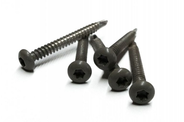 RVS schroef met gekleurde top voor NTW Castellation PRO, set a 50 stuks incl. bit, Silver gray.*