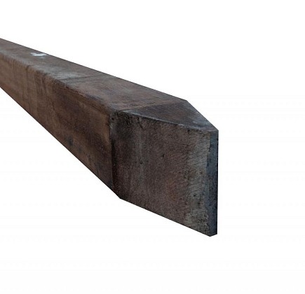 AV Hardhouten paal geschaafd, gepunt 6,8 x 6,8 x 200 cm* OP=OP