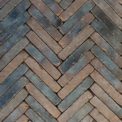 Gebakken vechtformaat 21x4x6,6 cm Dortmund onbezand getrommeld