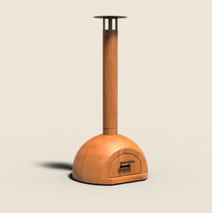 DOME - 800 x 750 x 1180 - Onbehandeld - Corten staal + Bamboo