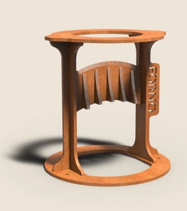 KLOVER - Ø 325 x 340 - Onbehandeld - Corten staal