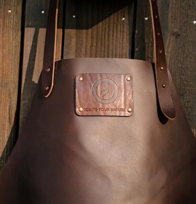 Cooking accessories - leather apron - Ø 600 x 800 - Onbehandeld - Leather