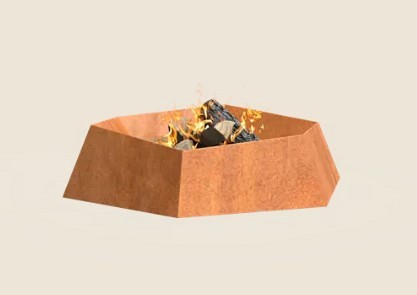 Fire bowls - FORMA - 1154 x 1000 x 272 - Onbehandeld - Corten staal 2 mm