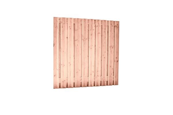 Douglas geschaafd privacyscherm 23-planks 16 mm, 180 x 180 cm onbehandeld Op=Op