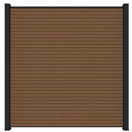 NewTechWood Co-extrusie composiet scherm Triple, 180 x 180 cm, Teak.*