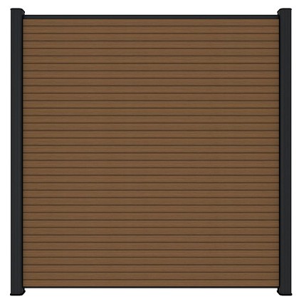 NewTechWood Co-extrusie composiet scherm Triple, 180 x 180 cm, Teak.*