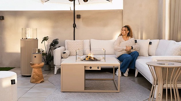 Cosiloft 120 sandy beige frame / stone look top