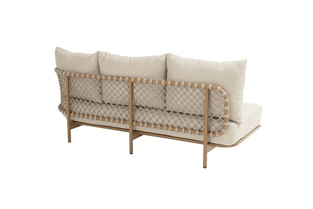 4 Seasons Outdoor Martinique modulaire 3-zits loungebank + chaise longue bank + incl. 8 kussens