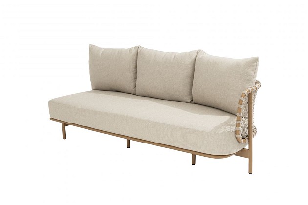 4 Seasons Outdoor Martinique modulaire 3-zits loungebank + chaise longue bank + incl. 8 kussens