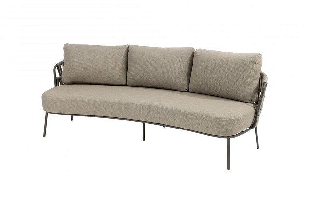 4 Seasons Outdoor Mallorca 3-zits low dining loungebank incl. 4 kussens