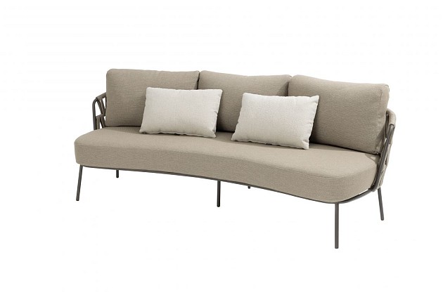 4 Seasons Outdoor Mallorca 3-zits low dining loungebank incl. 4 kussens