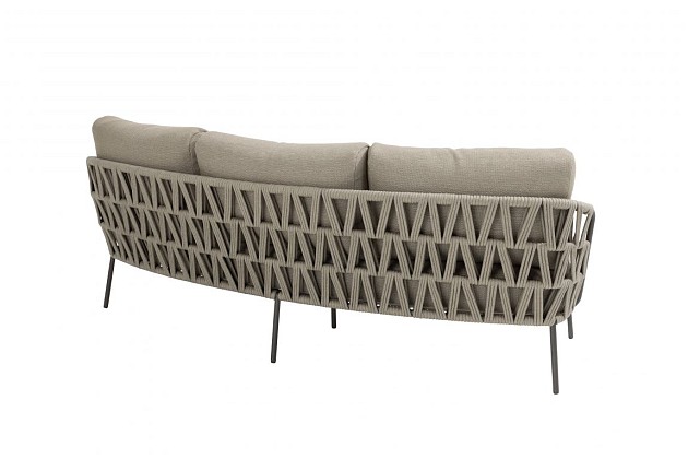 4 Seasons Outdoor Mallorca 3-zits low dining loungebank incl. 4 kussens