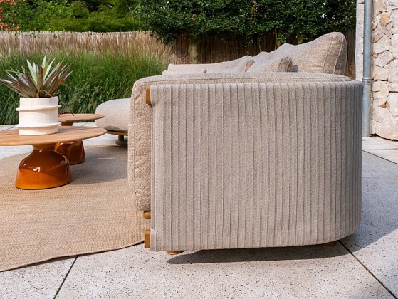 4 Seasons Outdoor Safina modulaire 3-zits loungebank armleuning links incl. 6 kussens