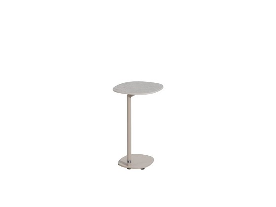 4 Seasons Outdoor Sofie bijzettafel latte met keramisch tafelblad 35 x 30 cm (H 50) OP=OP
