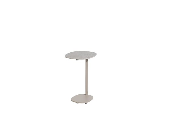 4 Seasons Outdoor Sofie bijzettafel latte met keramisch tafelblad 35 x 30 cm (H 50) OP=OP