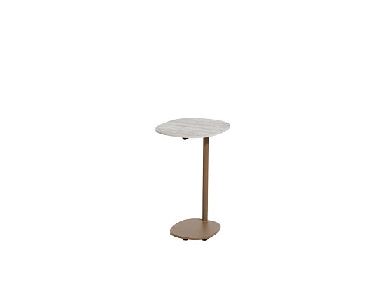4 Seasons Outdoor Sofie bijzettafel amber met keramisch tafelblad 35 x 30 cm (H 50)