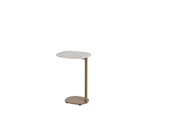 4 Seasons Outdoor Sofie bijzettafel amber met keramisch tafelblad 35 x 30 cm (H 50)