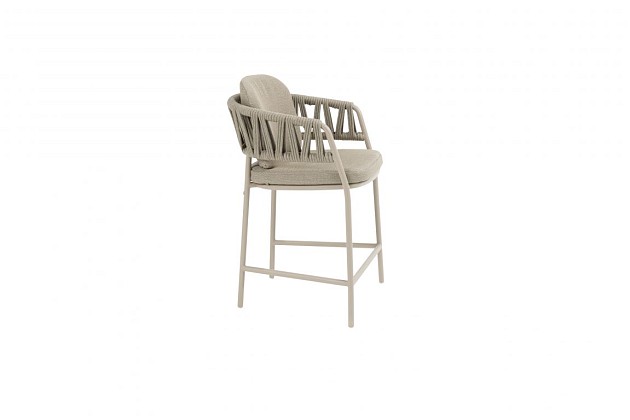 Taste by 4 Seasons Outdoor Calma high dining tuinstoel latte incl. 2 kussens