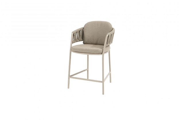 Taste by 4 Seasons Outdoor Calma high dining tuinstoel latte incl. 2 kussens
