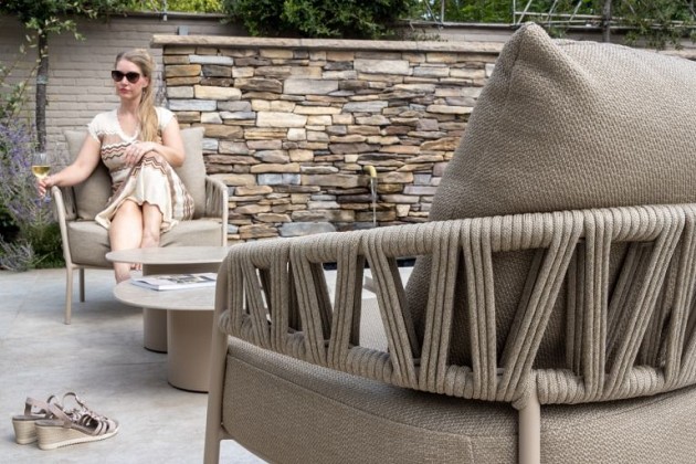 Taste by 4 Seasons Outdoor Calma loungestoel latte incl. 2 kussens