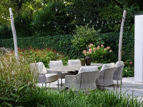 Taste by 4 Seasons Outdoor Florence low dining tuinstoel terre incl. 2 kussens