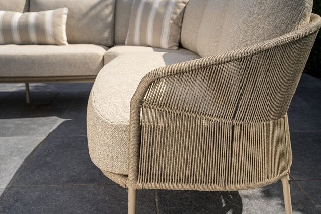 Taste by 4 Seasons Outdoor Florence 2-zits loungebank latte armleuning links incl. 3 kussens