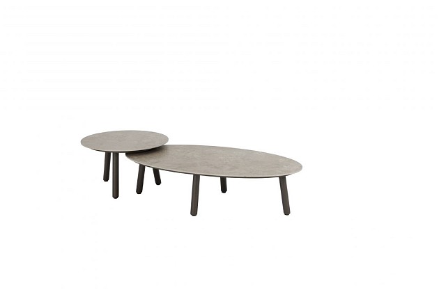 Taste by 4 Seasons Outdoor Salute ronde bijzettafel terre met keramisch tafelblad 60 cm Ø (H 35)