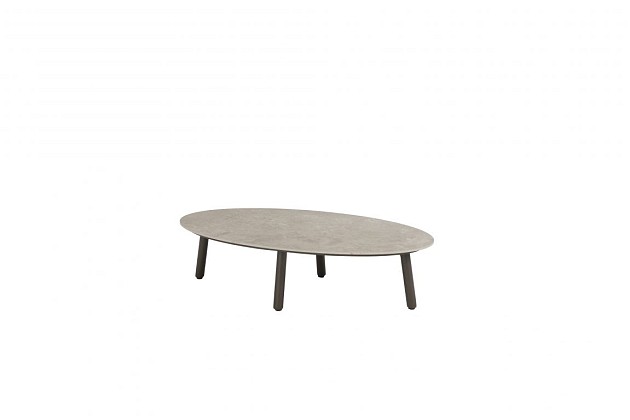 Taste by 4 Seasons Outdoor Salute ovale bijzettafel terre met keramisch tafelblad 120 x 65 cm (H 30)