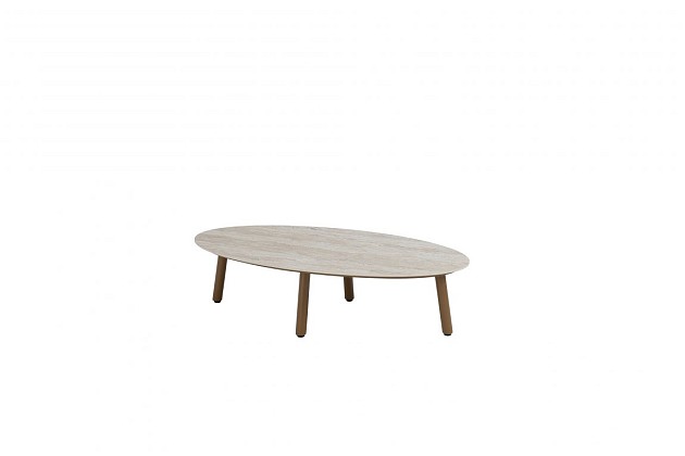 Taste by 4 Seasons Outdoor Salute ovale bijzettafel amber met keramisch tafelblad 120 x 65 cm (H 30)