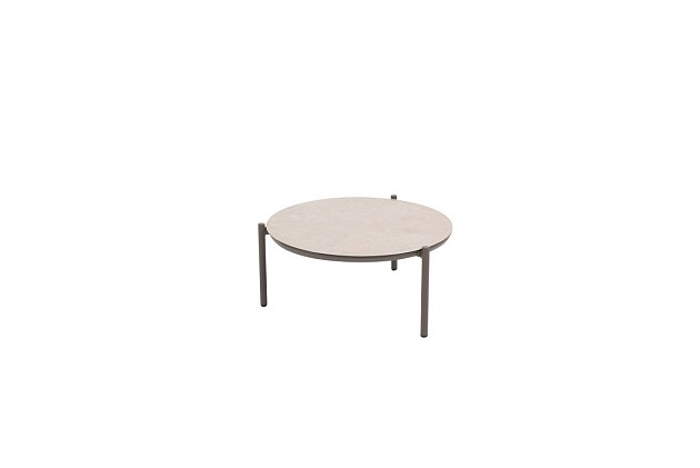 Taste by 4 Seasons Outdoor Vic loungetafel terre met geprint keramiek tafelblad 73 cm Ø (H 35) OP=OP